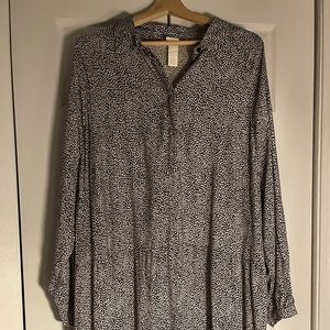 H&M HM Midi/Calf length 3/4 sleeve patterned dress